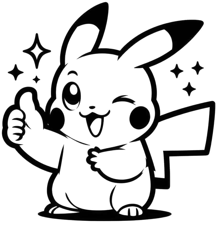Pikachu coloring page 14