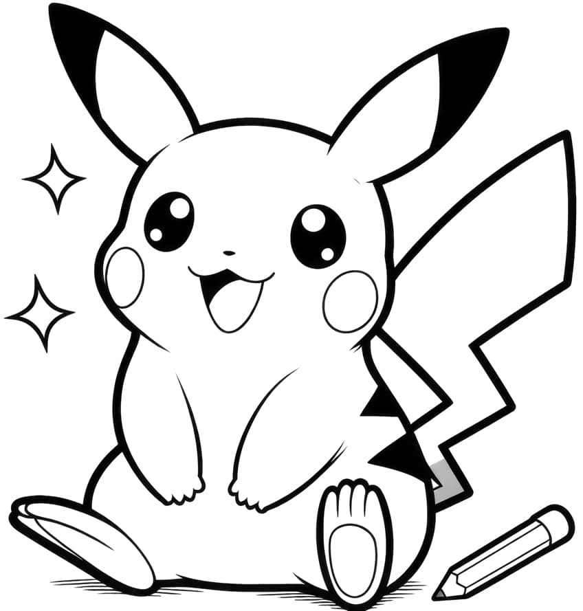 Pikachu coloring page 16