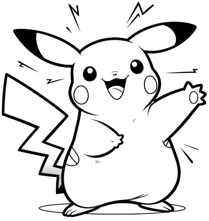 Pikachu coloring page 17