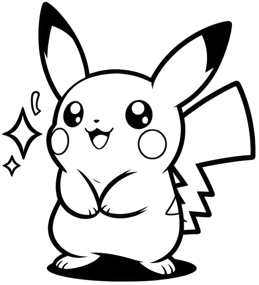 Pikachu coloring page 18