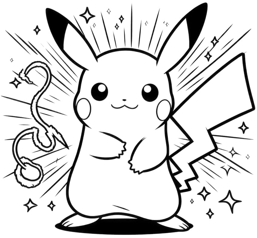 Pikachu coloring page 19