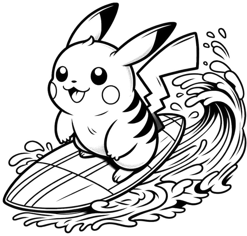 Pikachu coloring page 22