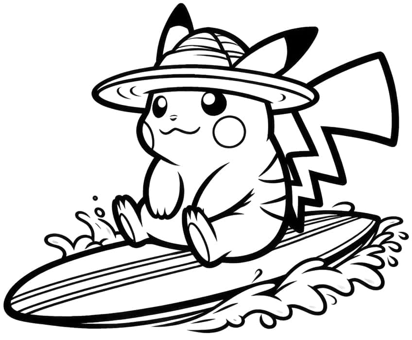 Pikachu coloring page 23