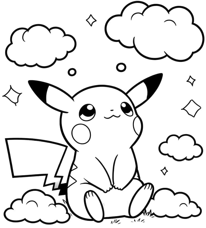 Pikachu coloring page 33