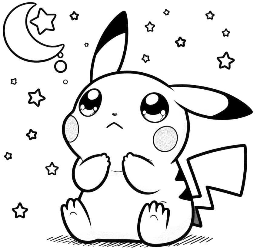 Pikachu coloring page 34