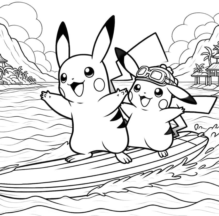 Pikachu coloring page 43