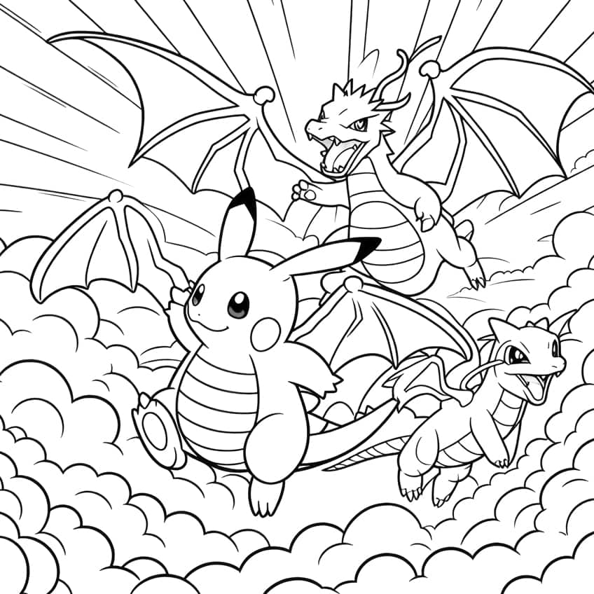 Pikachu coloring page 45