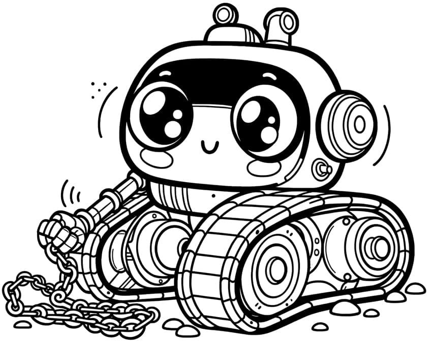 Robot coloring page 06