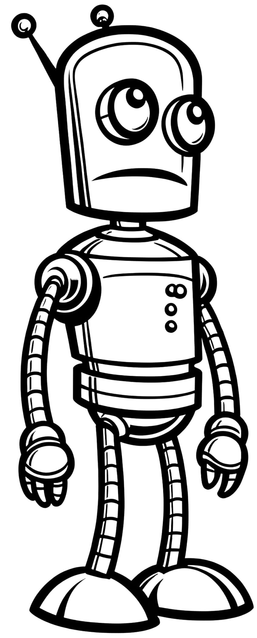 Robot coloring page 11