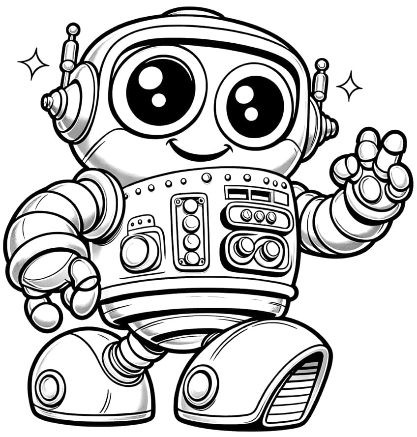 Robot coloring page 12