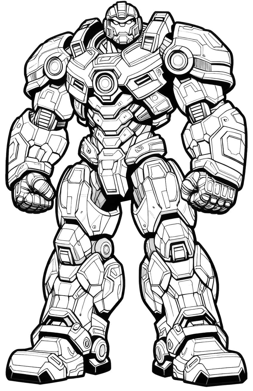 Robot coloring page 14