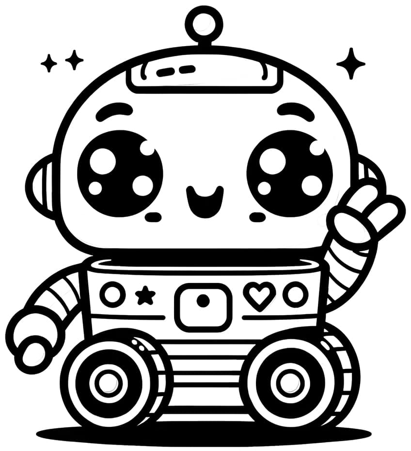 Robot coloring page 17