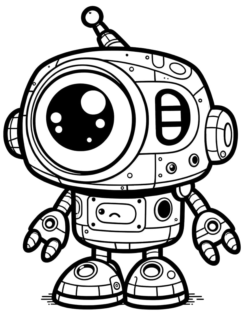 Robot coloring page 19