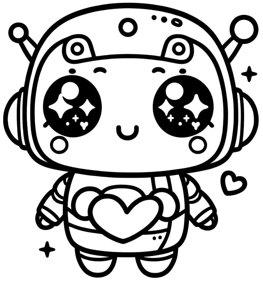 Robot coloring page 20