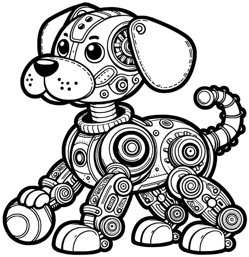 Robot coloring page 22