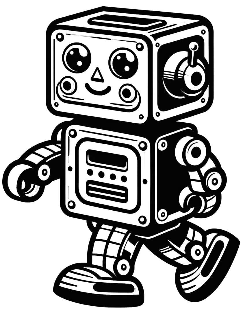 Robot coloring page 23