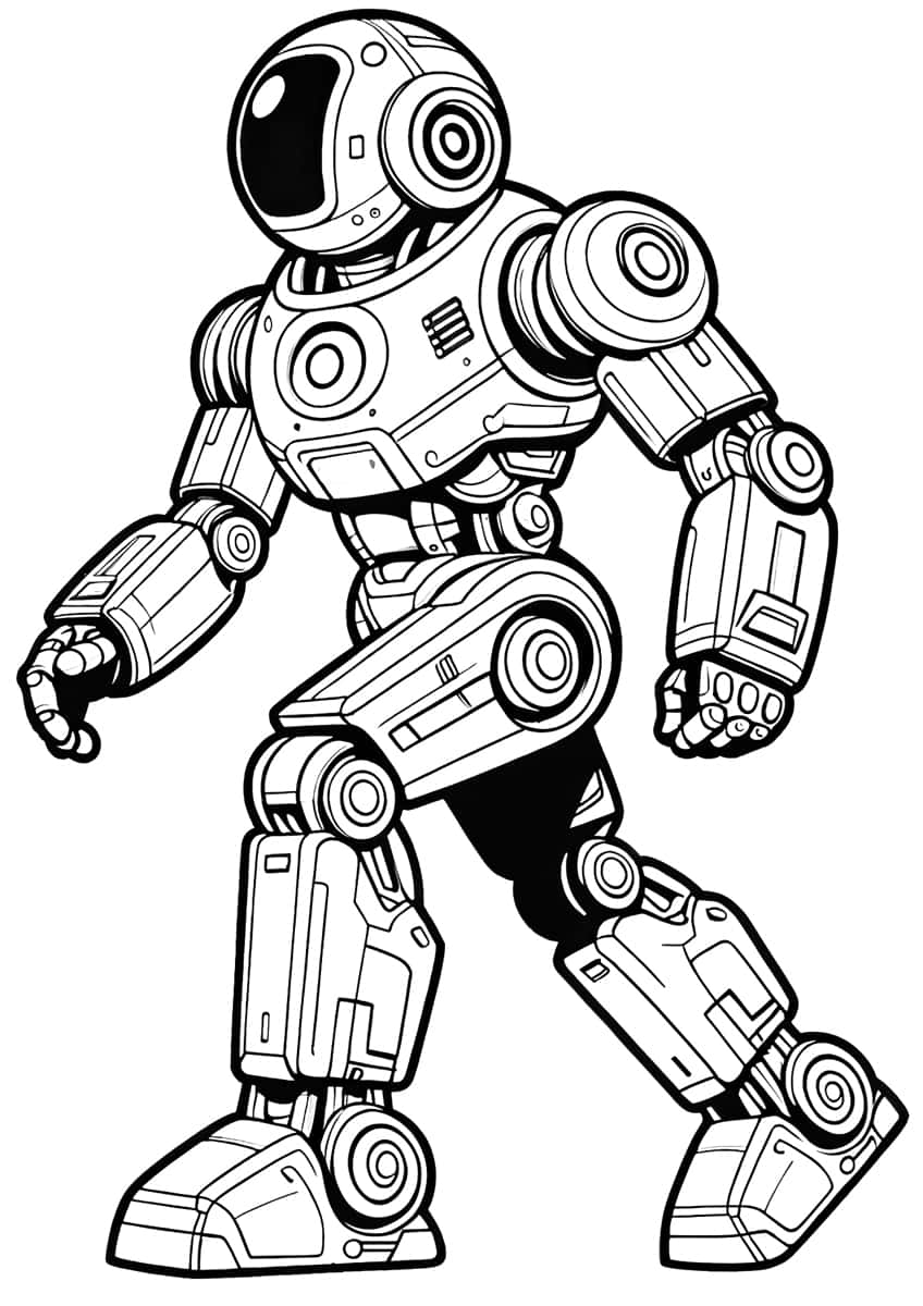 Robot coloring page 24