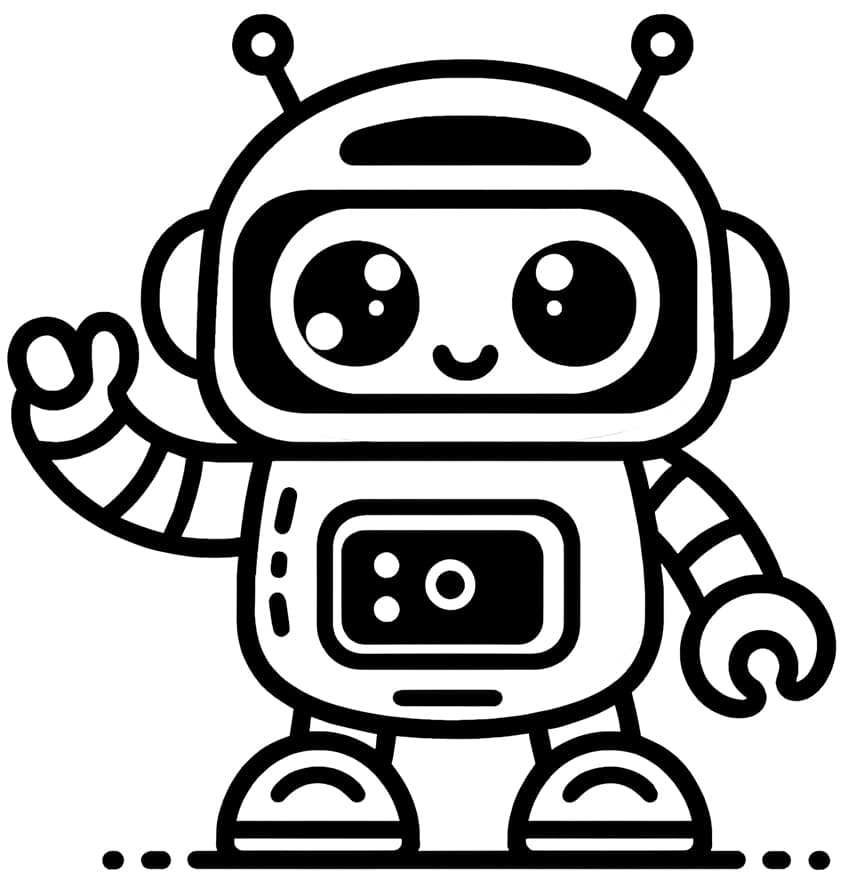 Robot coloring page 27