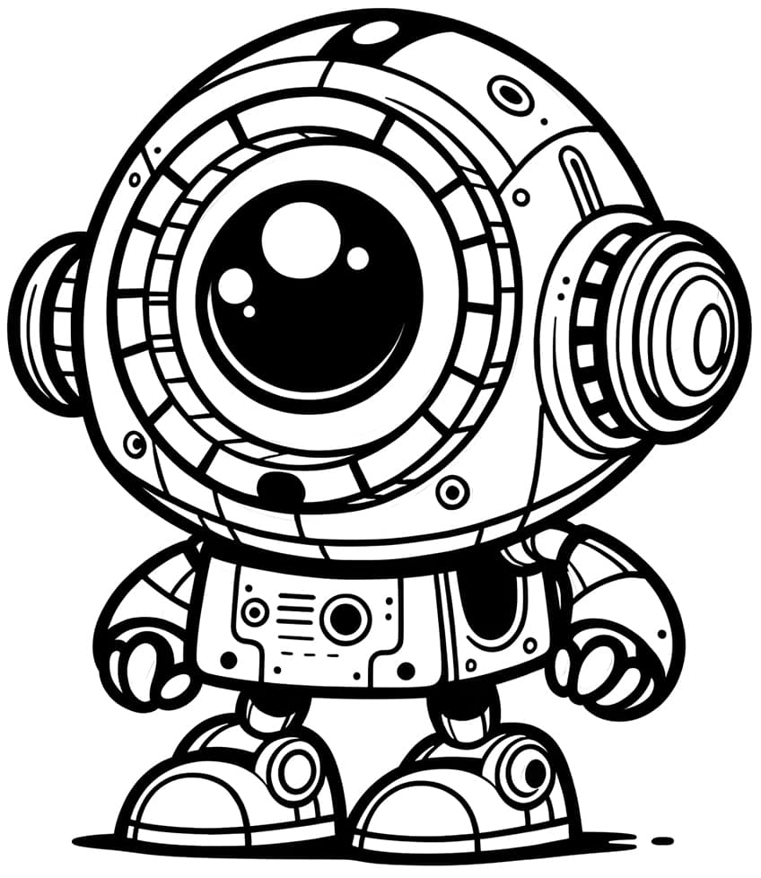 Robot coloring page 28