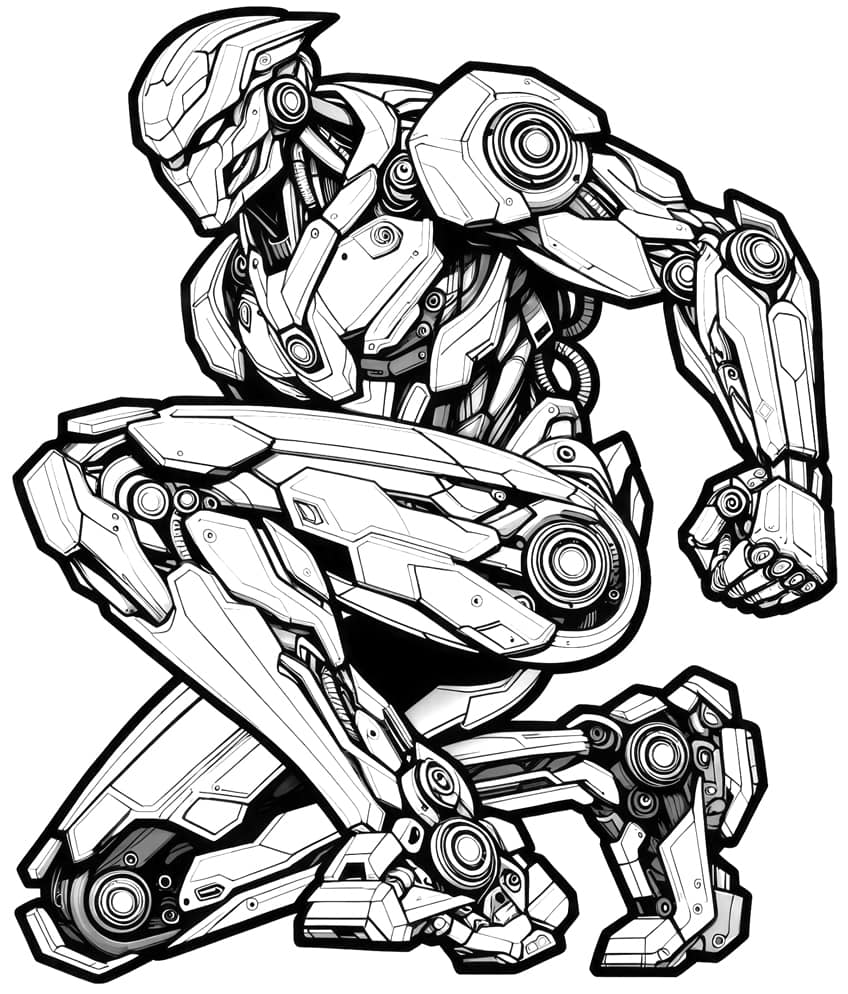 Robot coloring page 30