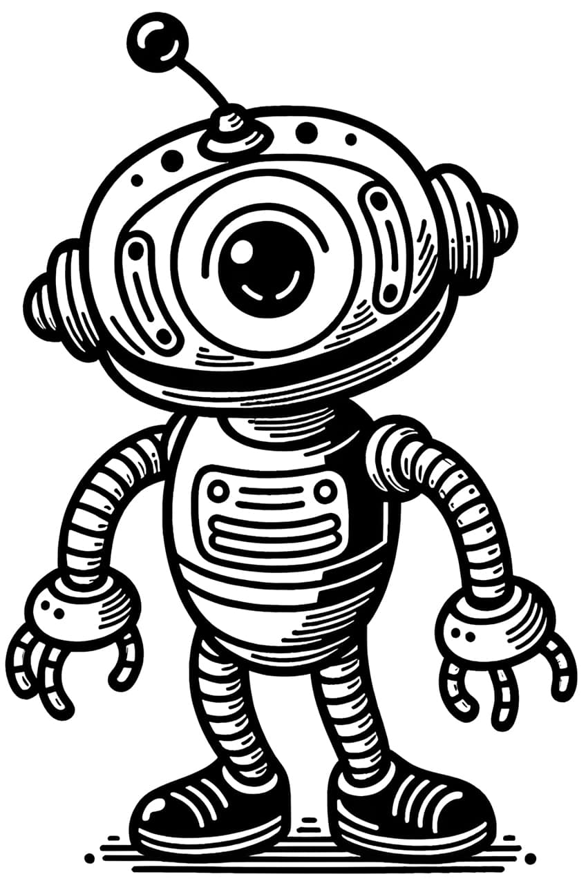 Robot coloring page 32