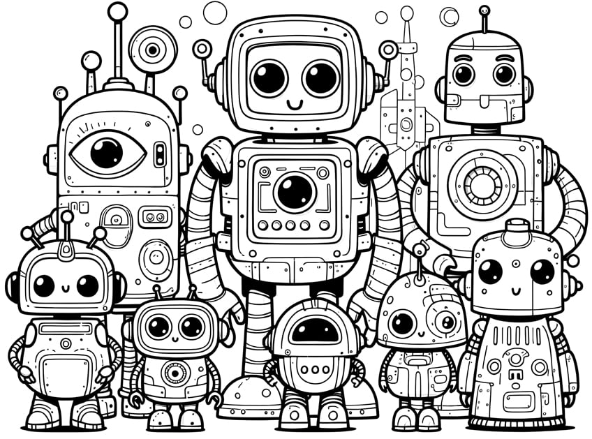 Robot coloring page 33