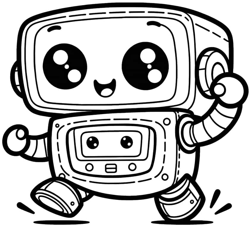 Robot coloring page 39