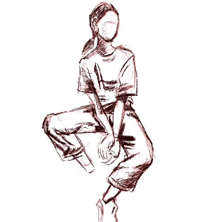 sitting drawing reference