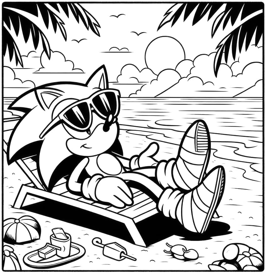 sonic the hedgehog coloring page 05