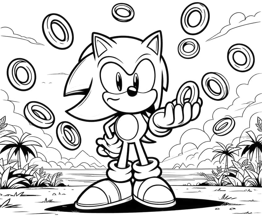 sonic the hedgehog coloring page 06