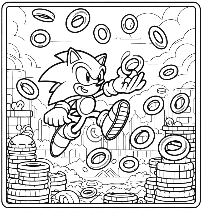 sonic the hedgehog coloring page 08