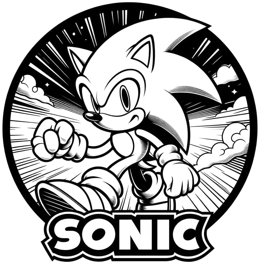 sonic the hedgehog coloring page 09