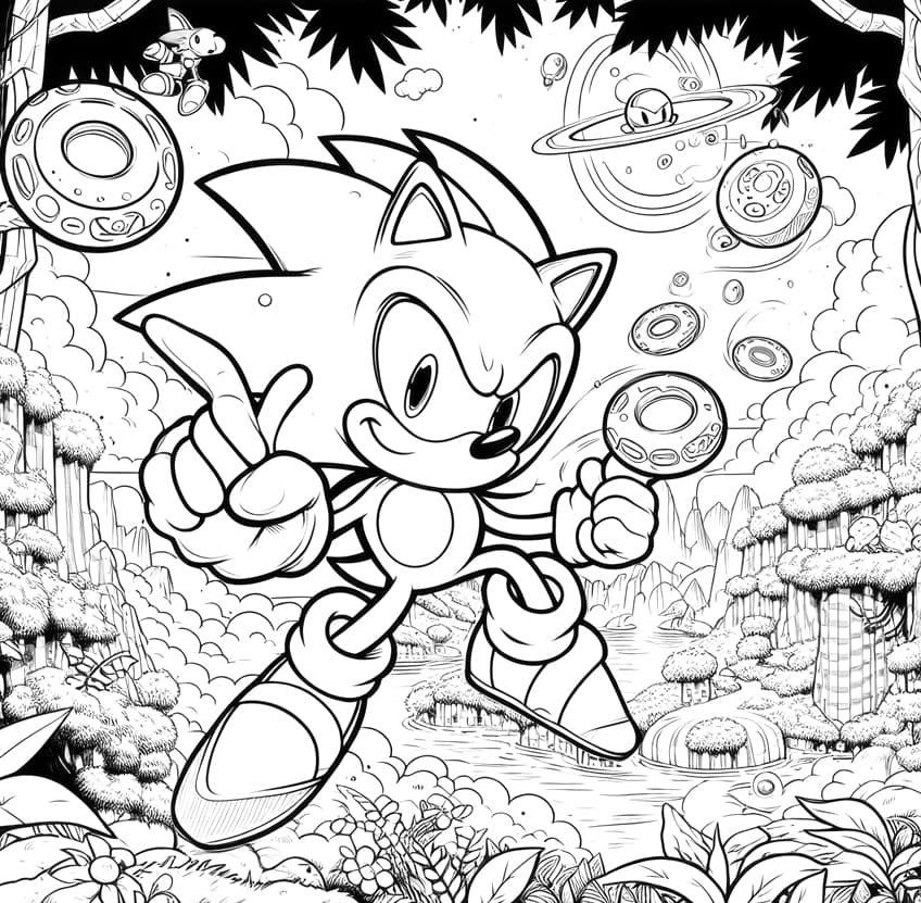 sonic the hedgehog coloring page 17