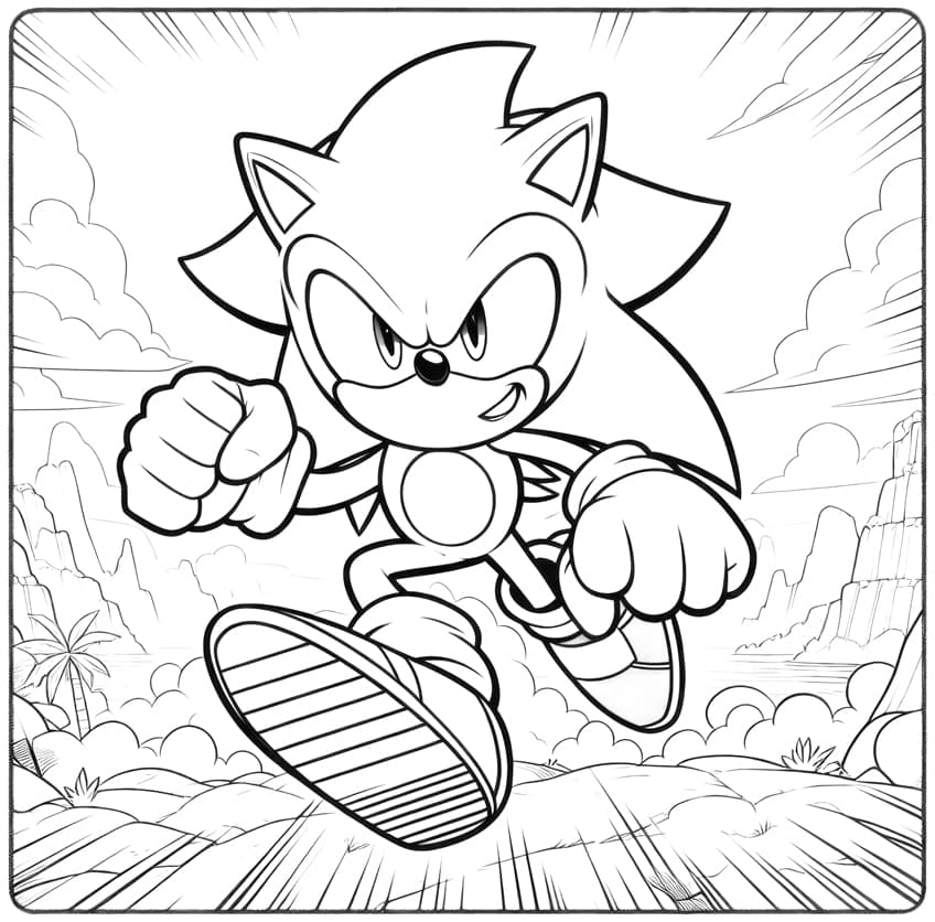 sonic the hedgehog coloring page 18