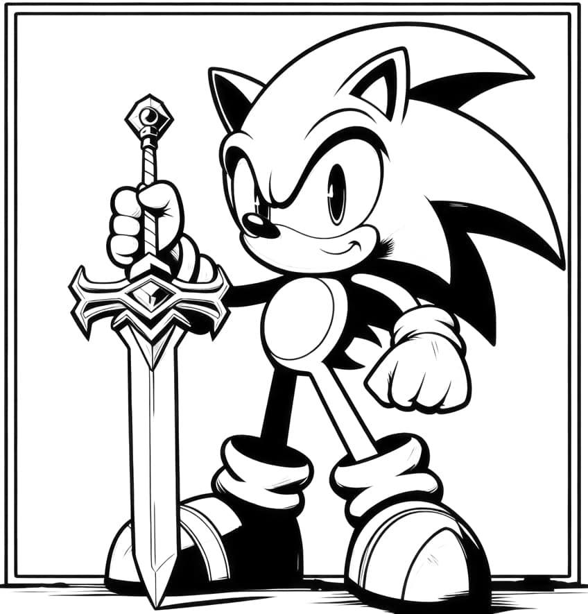 sonic the hedgehog coloring page 19
