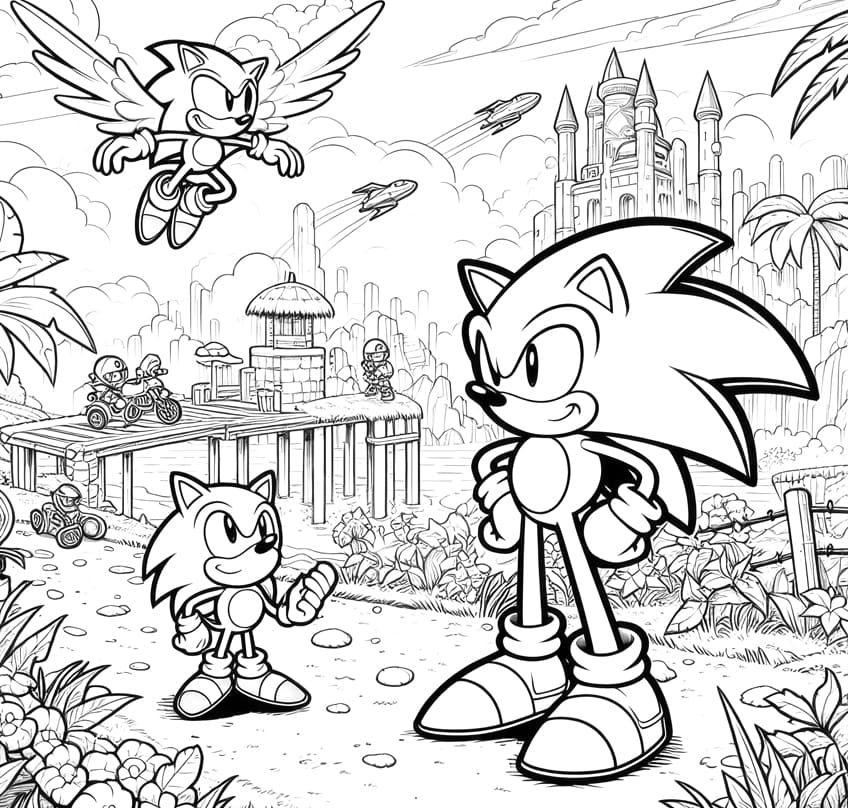 sonic the hedgehog coloring page 20