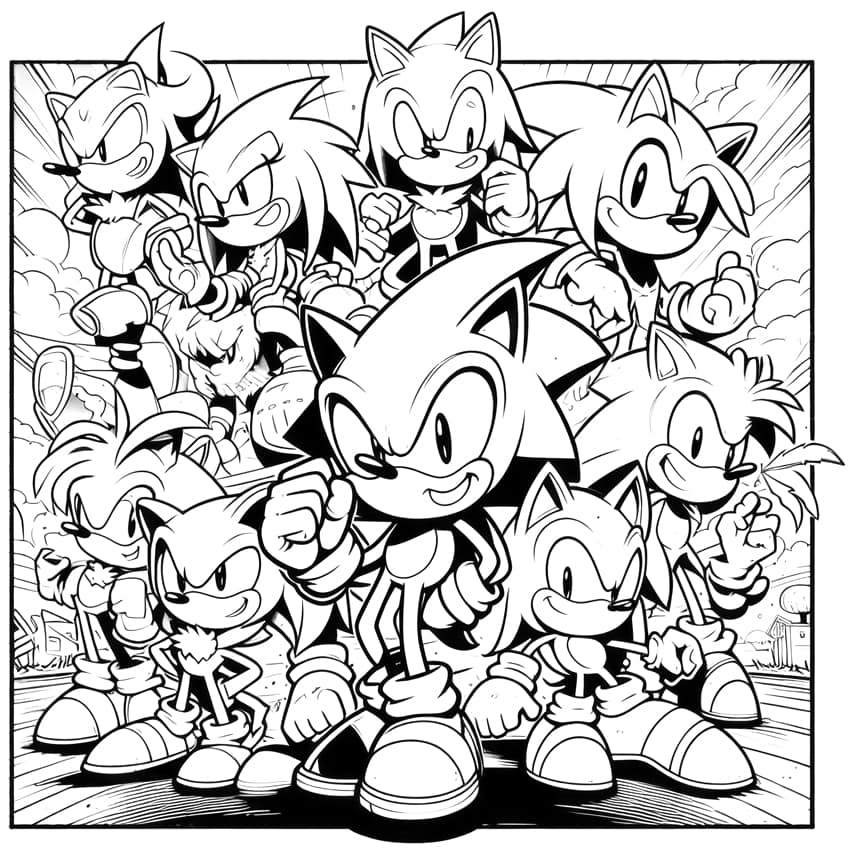 sonic the hedgehog coloring page 21