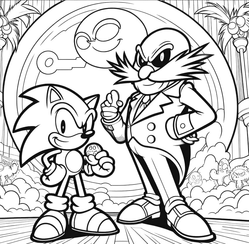 sonic the hedgehog coloring page 22