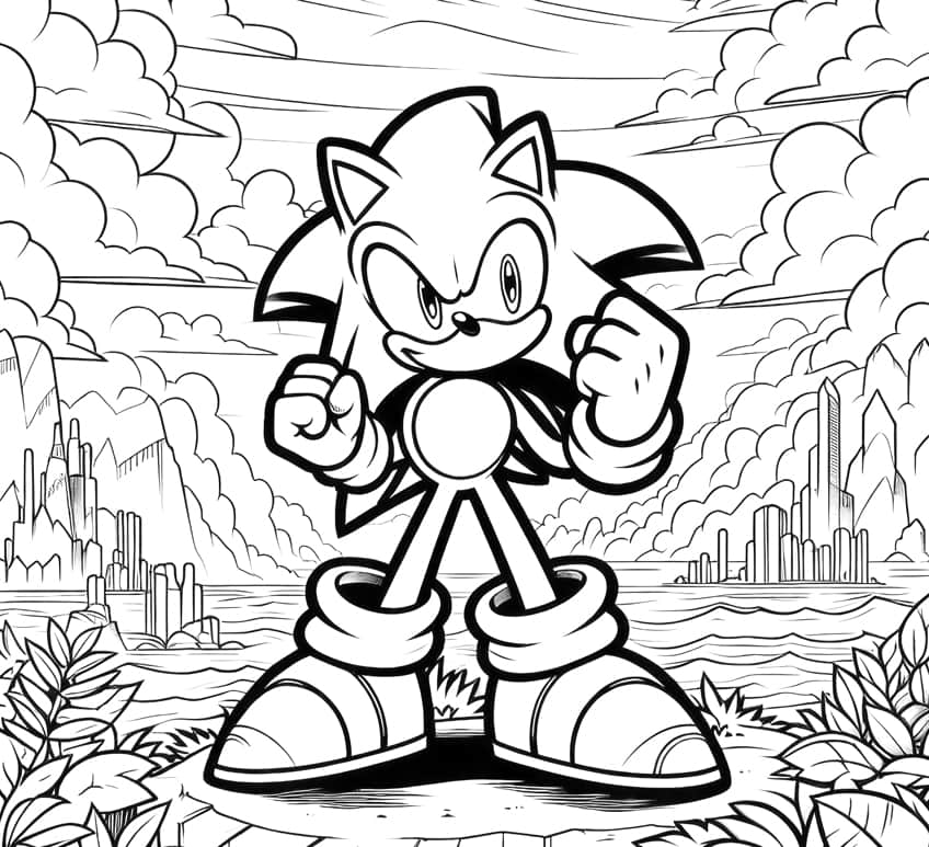 sonic the hedgehog coloring page 23