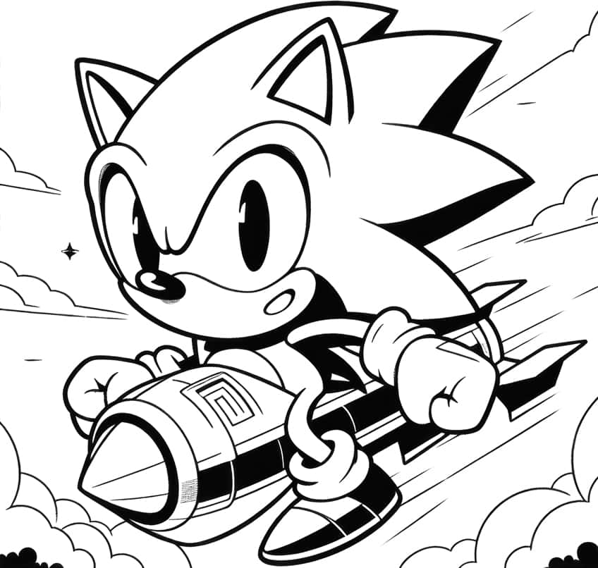 sonic the hedgehog coloring page 26