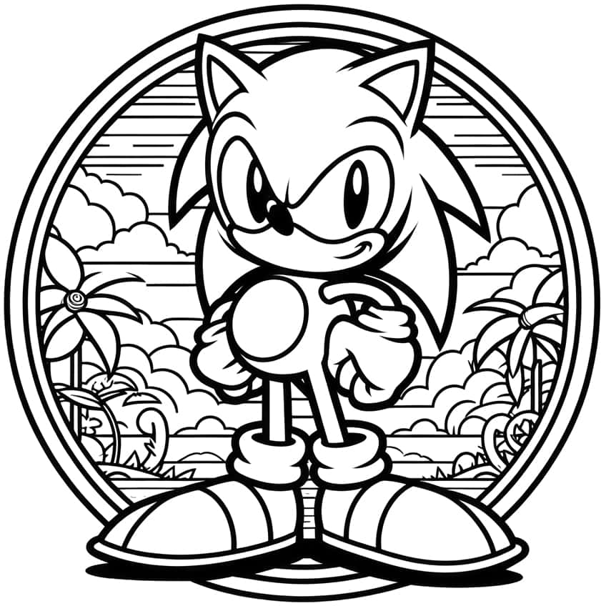 sonic the hedgehog coloring page 29