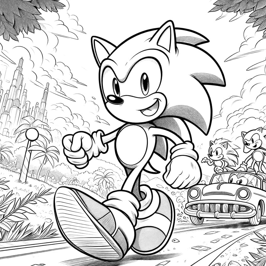 sonic the hedgehog coloring page 30