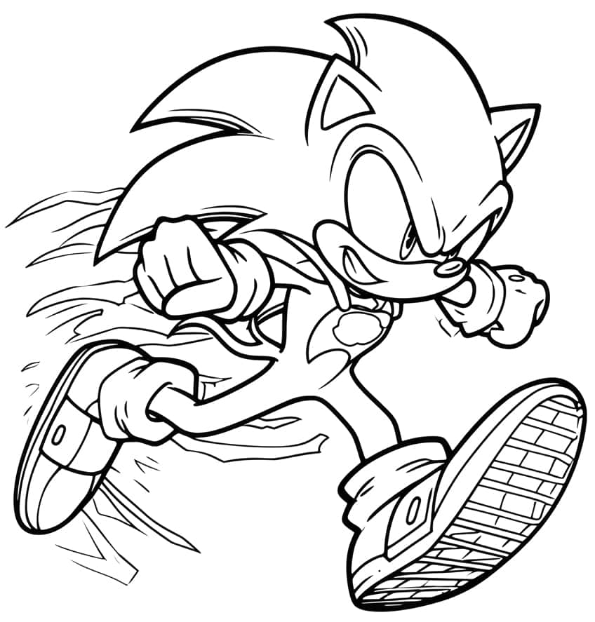 sonic the hedgehog coloring page 32