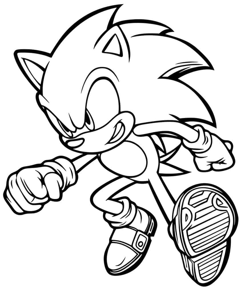 sonic the hedgehog coloring page 34