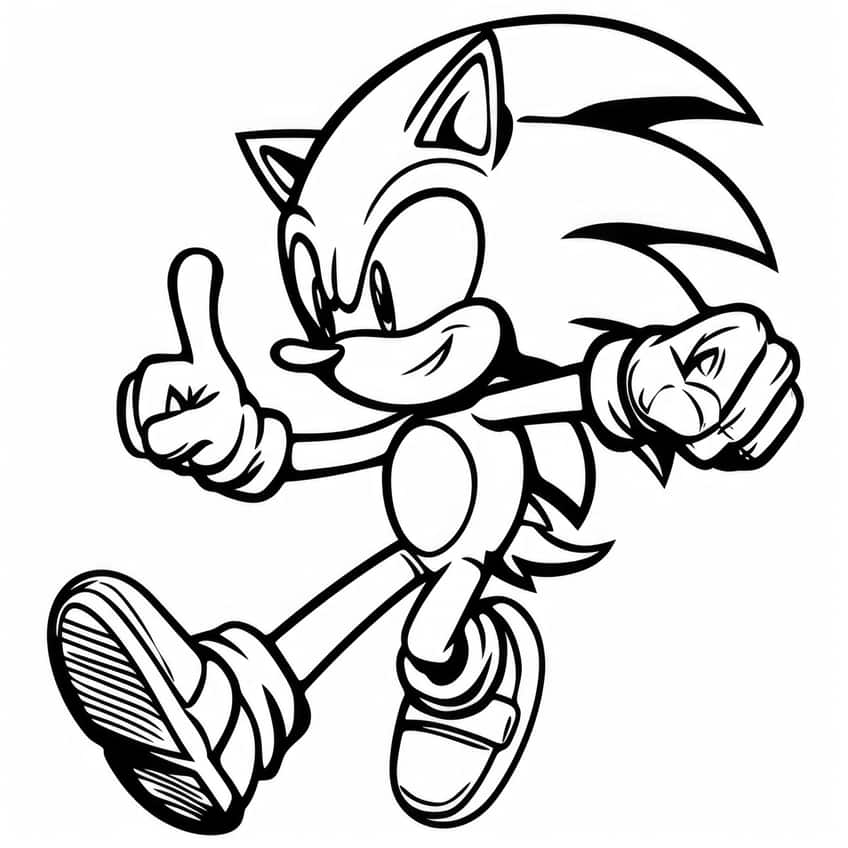 sonic the hedgehog coloring page 40