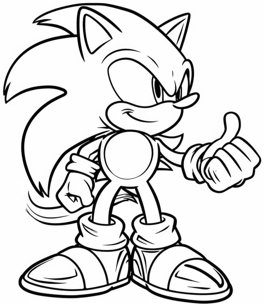 sonic the hedgehog coloring page 44