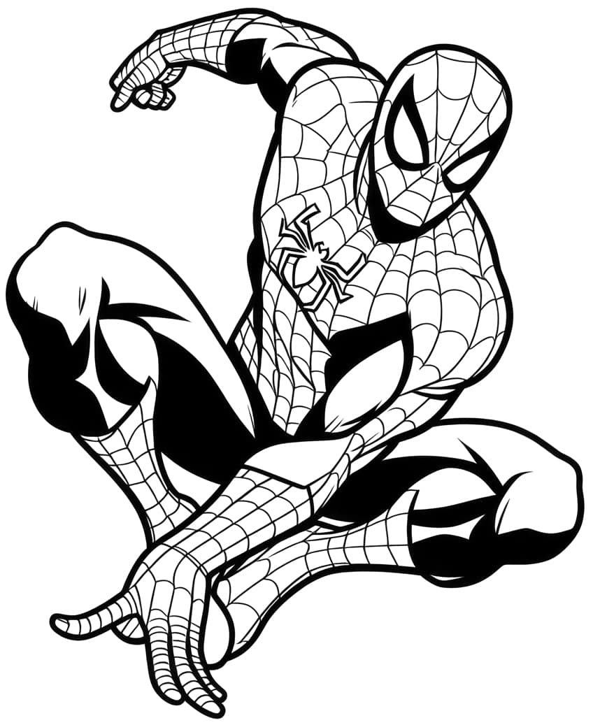 spiderman coloring page 02