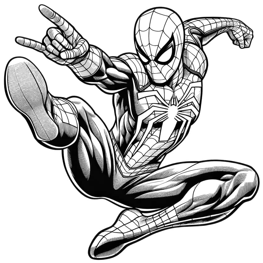 spiderman coloring page 06