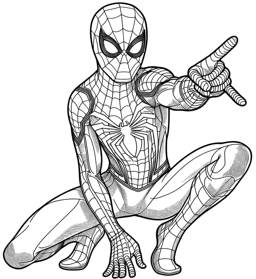 spiderman coloring page 07