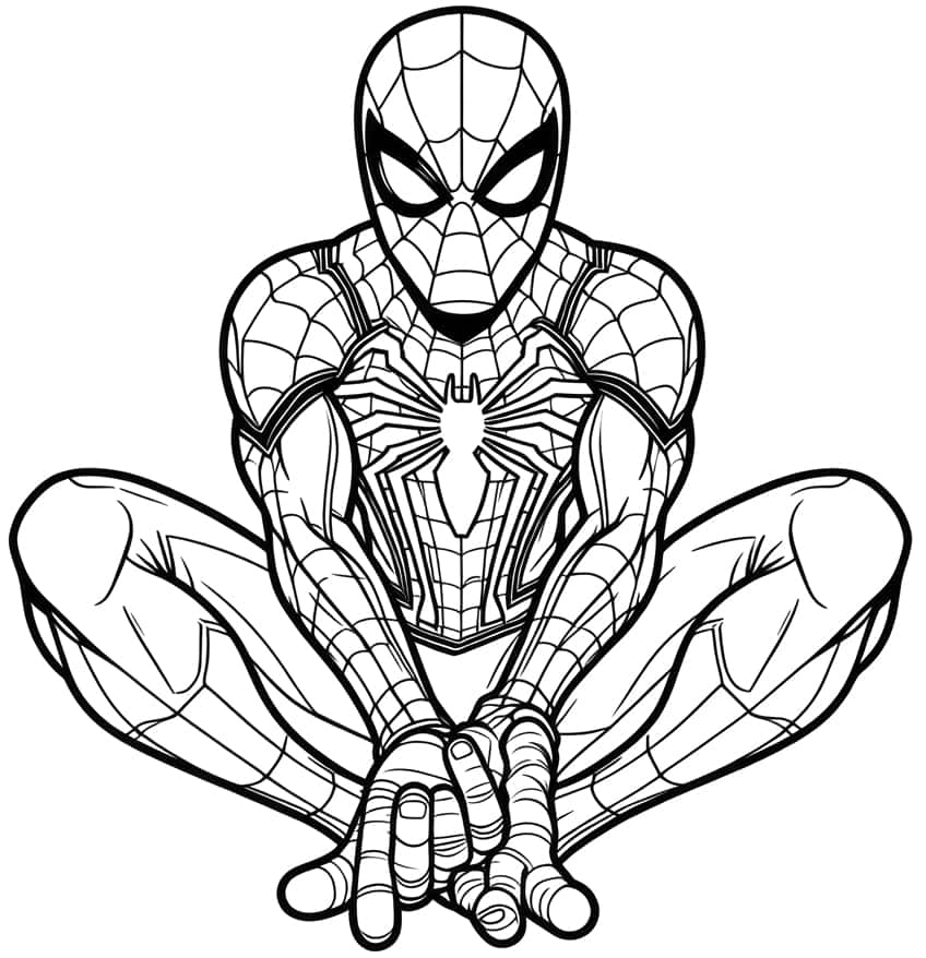 spiderman coloring page 08